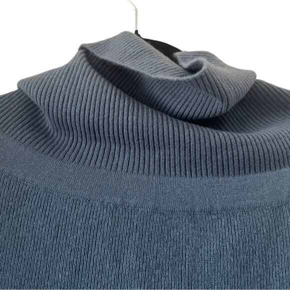 Naadam Cashmere Wool Blend Knit Dress In Slate Blue Size M - Picture 8 of 16